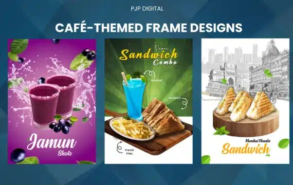 cafe themed frame designs